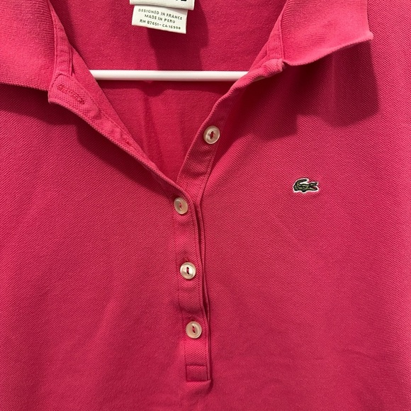 Lacoste Hot Pink Classic Polo Size 38 Women’s Vintage Y2K - Picture 4 of 9